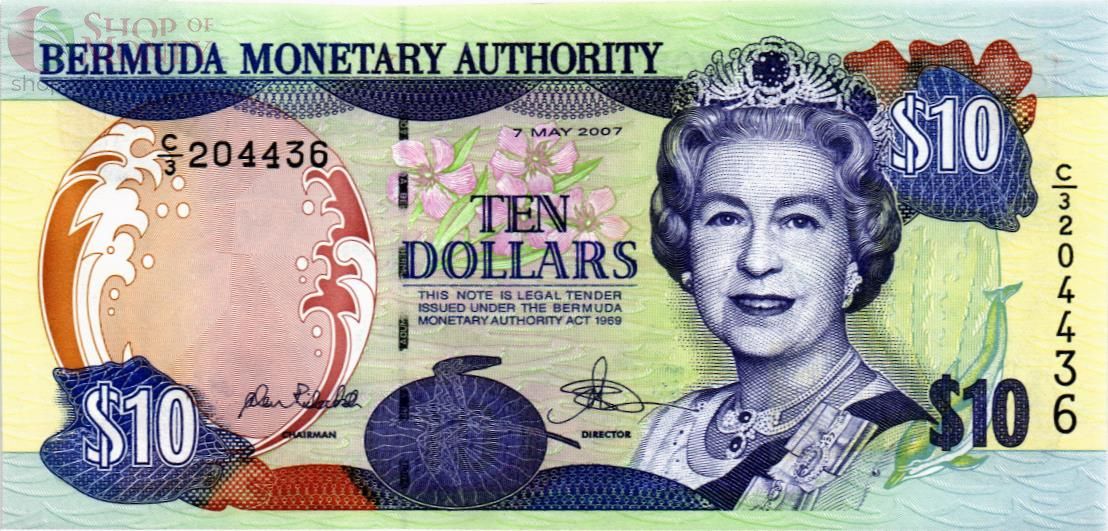 БЕРМУДСКИЕ ОСТРОВА 10 ДОЛЛАРОВ 1