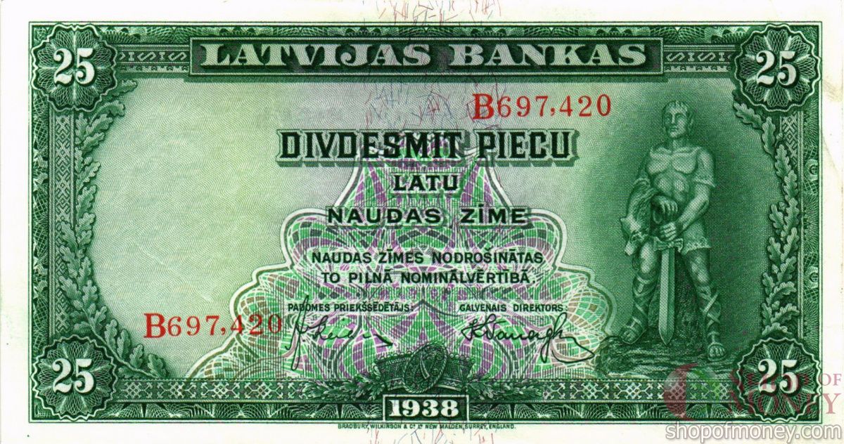 ЛАТВИЯ 25 ЛАТ 1