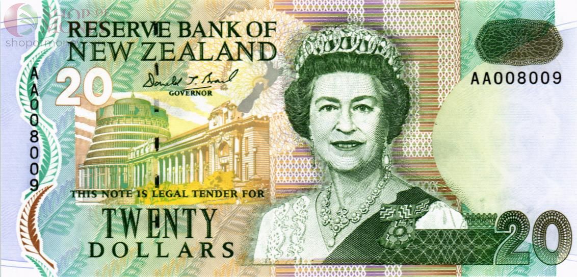 НОВАЯ ЗЕЛАНДИЯ 20 ДОЛЛАРОВ (-AA-) 1