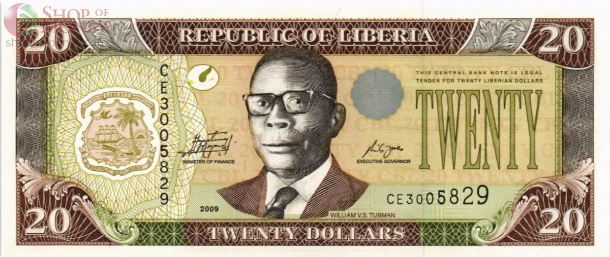 ЛИБЕРИЯ 20 ДОЛЛАРОВ 1