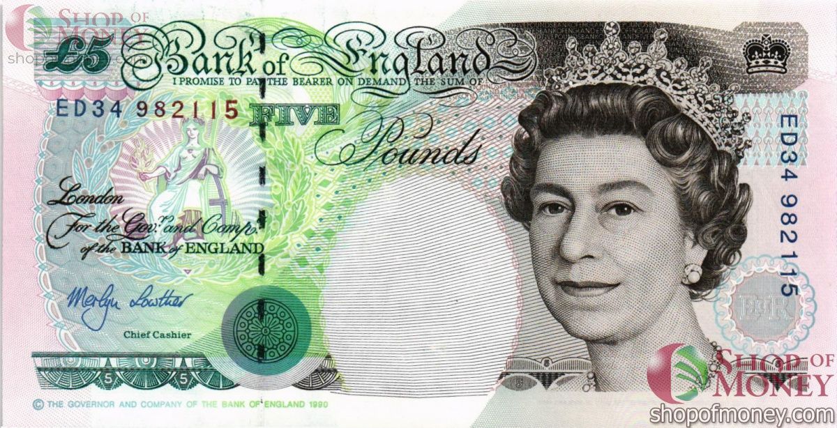 ВЕЛИКОБРИТАНИЯ/АНГЛИЯ 5 ФУНТОВ 1