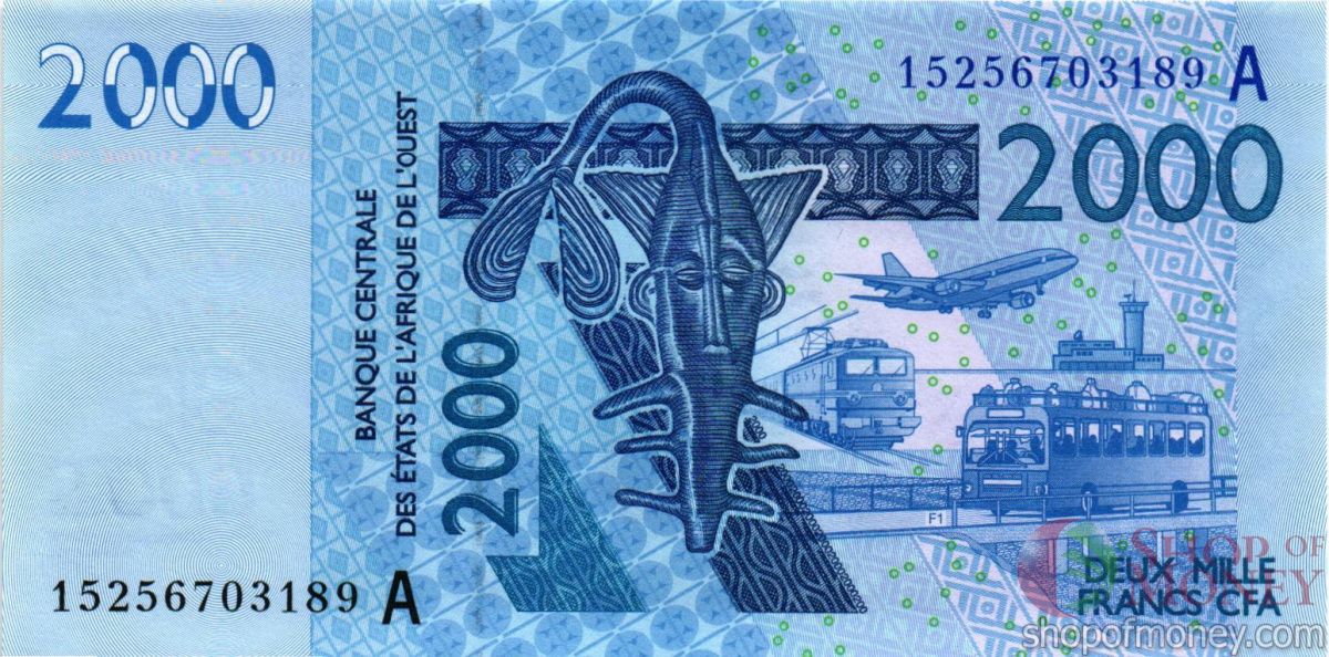 КОТ-Д'ИВУАР 2000 ФРАНКОВ 1