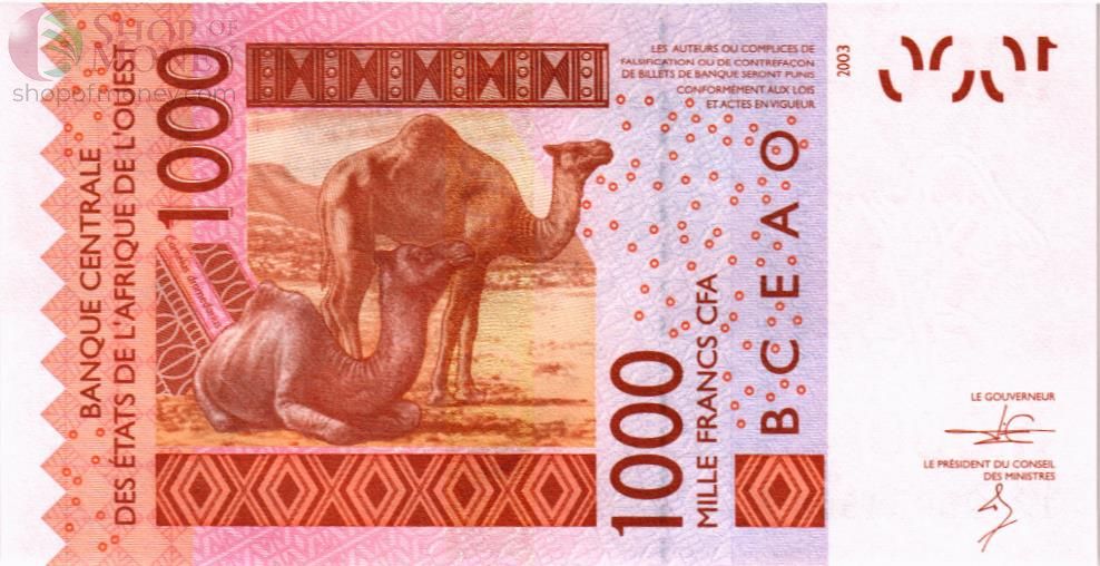 WAS - СЕНЕГАЛ 1000 ФРАНКОВ (K) 2