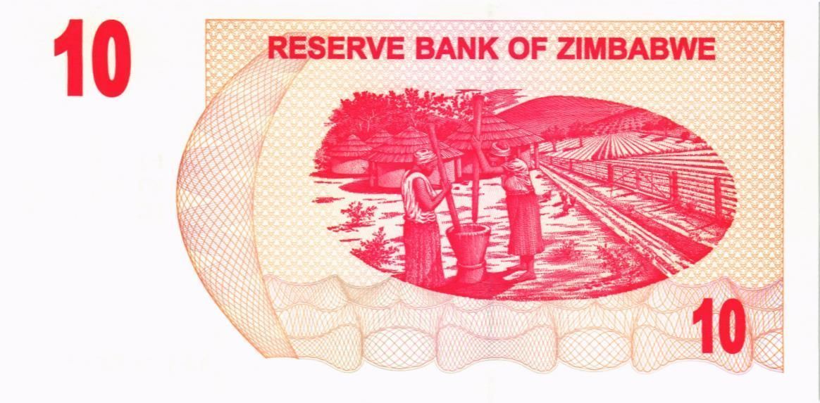 ЗИМБАБВЕ 10 ДОЛЛАРОВ 2