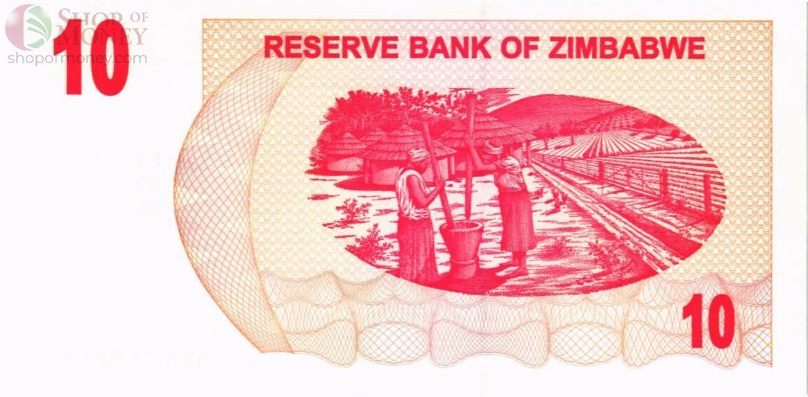 ЗИМБАБВЕ 10 ДОЛЛАРОВ 2