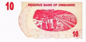 ЗИМБАБВЕ 10 ДОЛЛАРОВ 2
