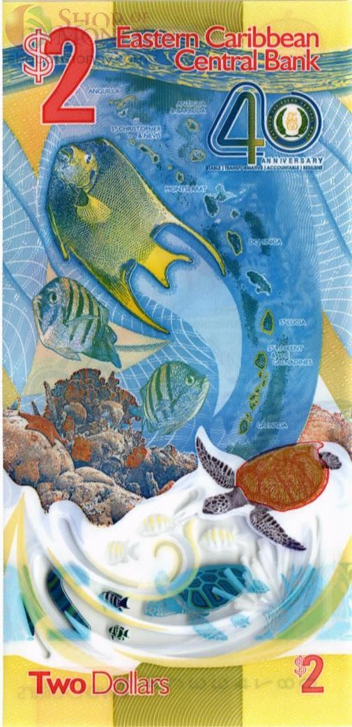 ВОСТОЧНЫЕ КАРИБЫ 2 ДОЛЛАРА (AB/AC/AD) 2