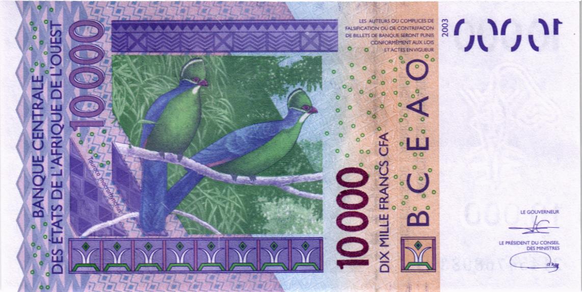 WAS - МАЛИ 10000 ФРАНКОВ (D) 2