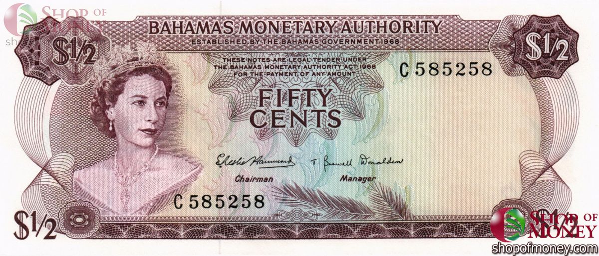 БАГАМСКИЕ ОСТРОВА 1/2 ДОЛЛАРА 1