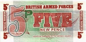 ВЕЛИКОБРИТАНИЯ / АНГЛИЯ 5 ПЕНСОВ (БРИТАНСКАЯ АРМИЯ) 1