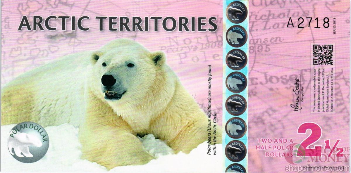 АРКТИЧЕСКИЕ ТЕРРИТОРИИ 2,5 ДОЛЛАРA 1