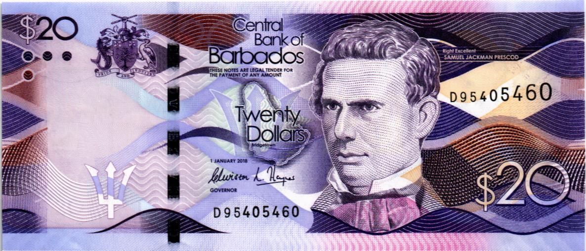 БАРБАДОС 20 ДОЛЛАРОВ 1
