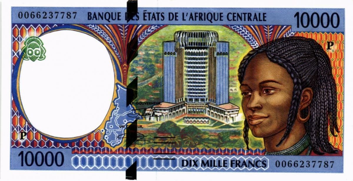 CAS - ЧАД 10000 ФРАНКОВ (P) 1