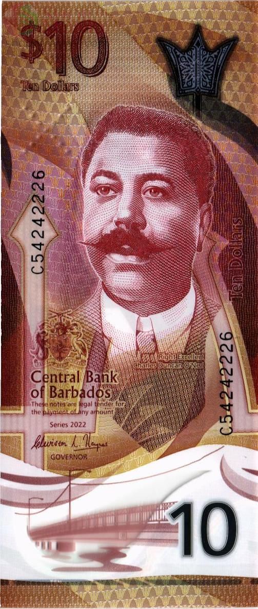 БАРБАДОС 10 ДОЛЛАРОВ 1