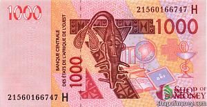 НИГЕР 1000 ФРАНКОВ 1