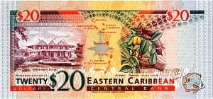 ВОСТОЧНЫЕ КАРИБЫ 20 ДОЛЛАРОВ (A - АНТИГУА) 2