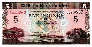 СЕВЕРНАЯ ИРЛАНДИЯ 5 ФУНТОВ (ULSTER BANK) 1
