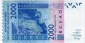 WAS - КОТ-Д'ИВУАР 2000 ФРАНКОВ (A) 2