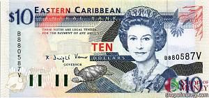 ВОСТОЧНЫЕ КАРИБЫ 10 ДОЛЛАРОВ (V - СЕНТ ВИНСЕНТ) 1