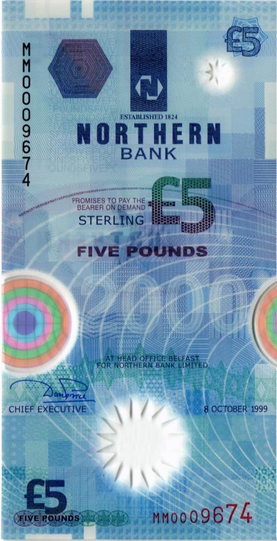 СЕВЕРНАЯ ИРЛАНДИЯ 5 ФУНТОВ (NORTHERN BANK) 1