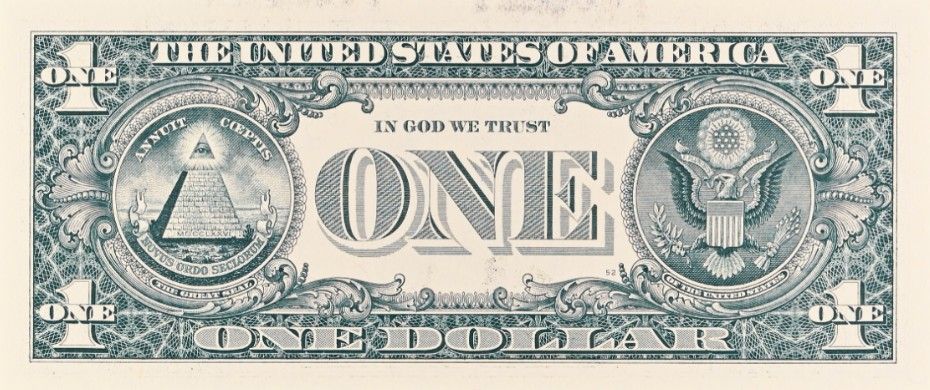 США 1 ДОЛЛАР (B - НЬЮ-ЙОРК - PMG - ГРЕЙД 64) #B02826780D 3