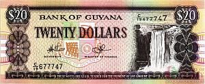 ГАЙАНА 20 ДОЛЛАРОВ 1