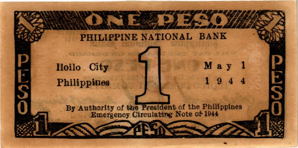 ФИЛИППИНЫ 1 ПЕСО "ТЕМНАЯ БУМАГА" (N113) 2