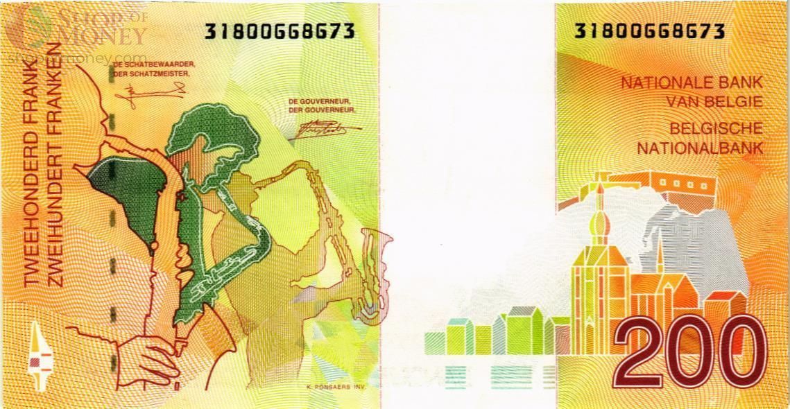 БЕЛЬГИЯ 200 ФРАНКОВ 2