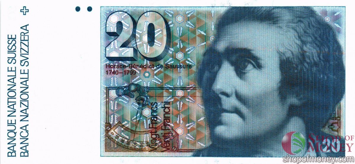 ШВЕЙЦАРИЯ 20 ФРАНКОВ 1