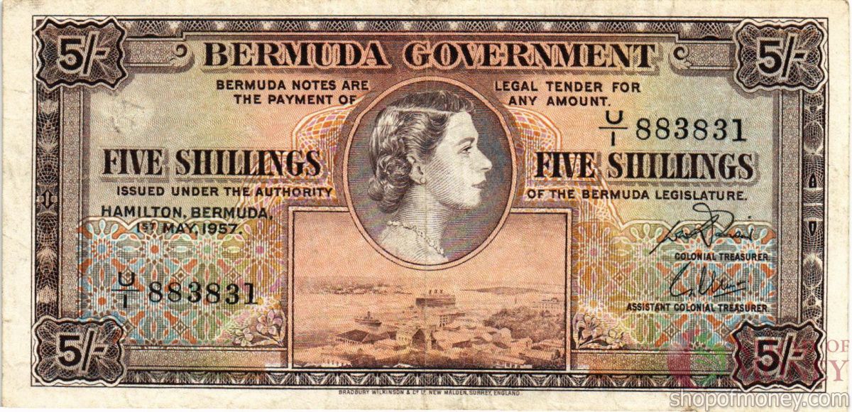 БЕРМУДСКИЕ ОСТРОВА 5 ДОЛЛАРОВ 1