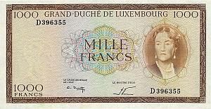 ЛЮКСЕМБУРГ 1000 ФРАНКОВ 1