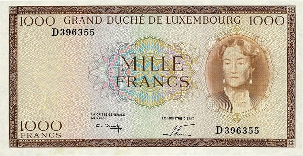 ЛЮКСЕМБУРГ 1000 ФРАНКОВ 1