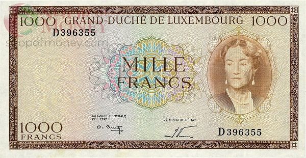 ЛЮКСЕМБУРГ 1000 ФРАНКОВ 1