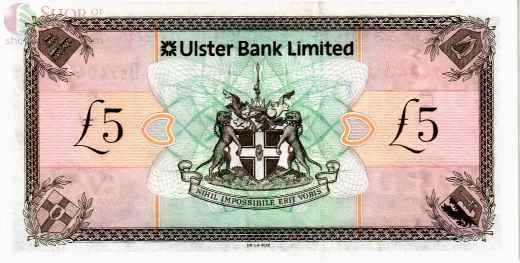 СЕВЕРНАЯ ИРЛАНДИЯ 5 ФУНТОВ (ULSTER BANK) 2