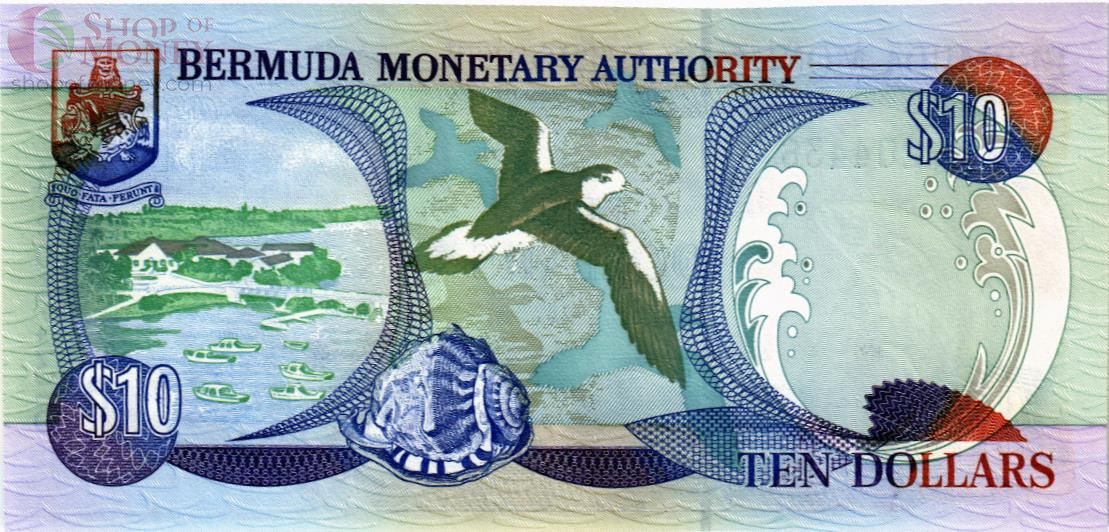 БЕРМУДСКИЕ ОСТРОВА 10 ДОЛЛАРОВ 2