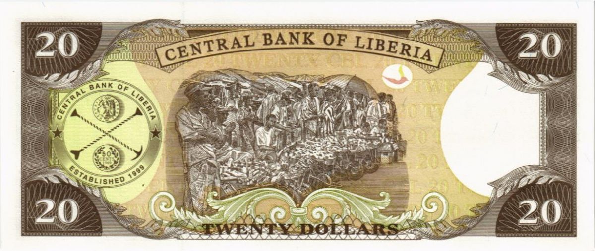 ЛИБЕРИЯ 20 ДОЛЛАРОВ 2