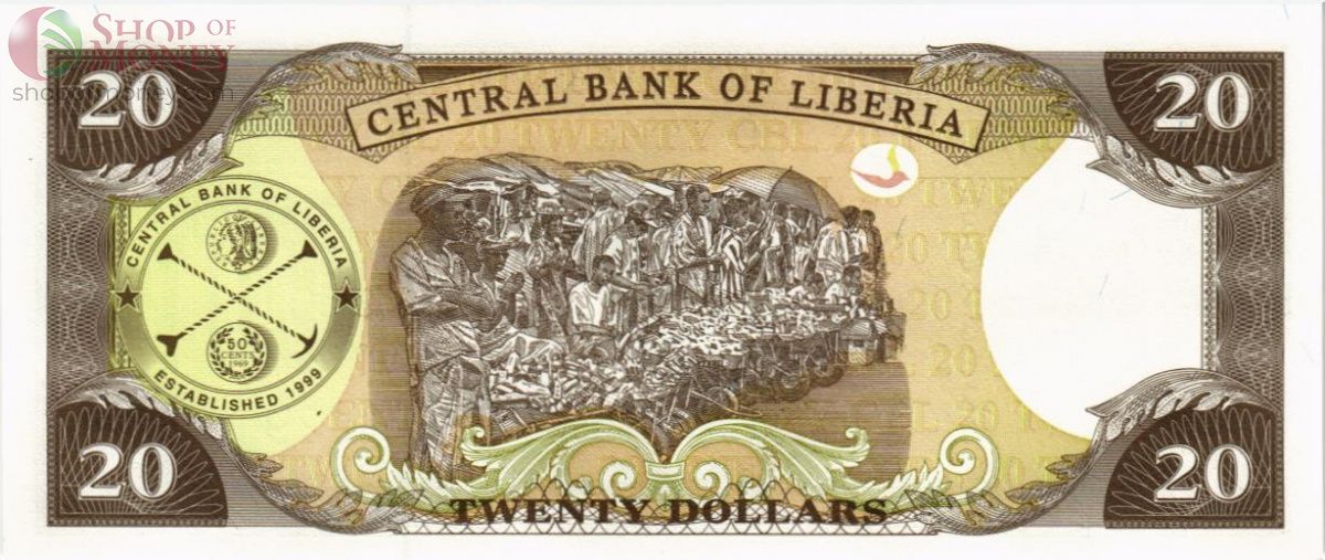 ЛИБЕРИЯ 20 ДОЛЛАРОВ 2