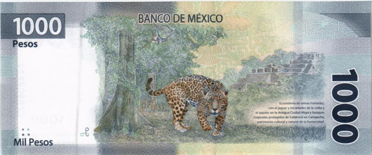 МЕКСИКА 1000 ПЕСО (НАДПЕЧАТКА) 2