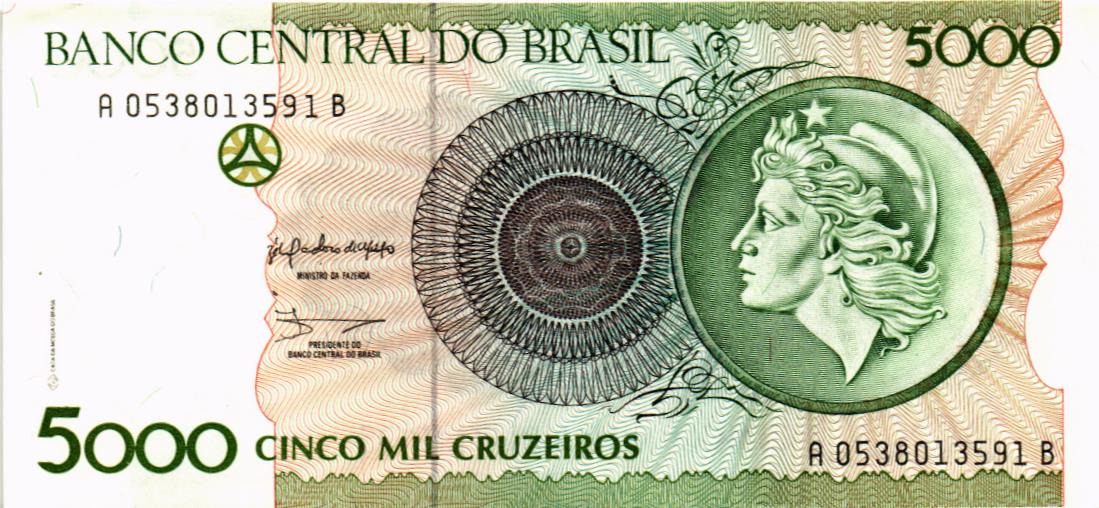 БРАЗИЛИЯ 5000 КРУЗЕЙРО 1