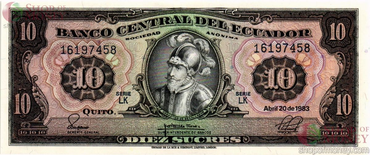 ЭКВАДОР 10 CУКРЕ (20.04.1983) 1