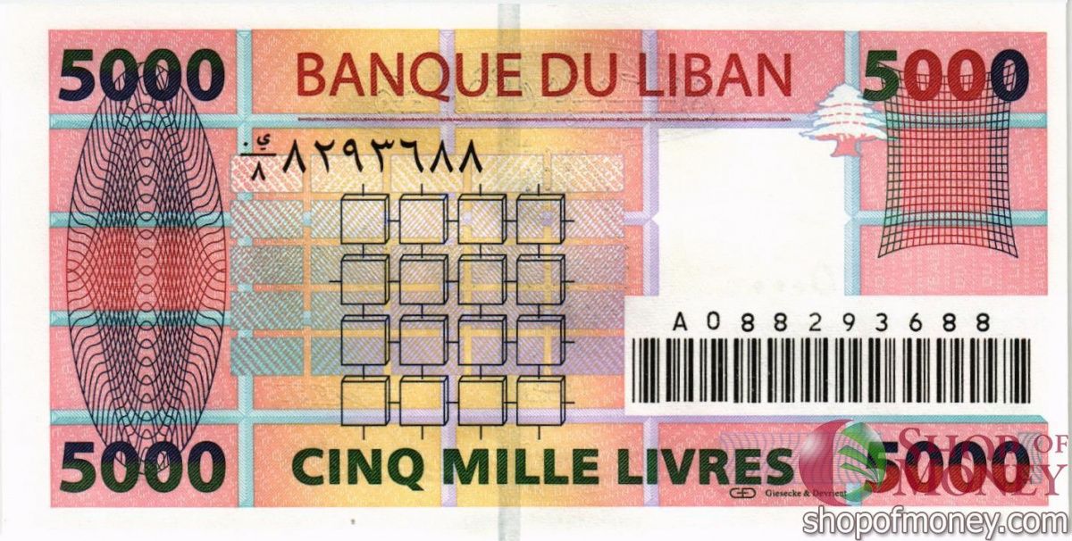 ЛИВАН 5000 ЛИВРОВ 2