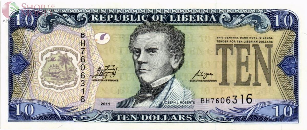 ЛИБЕРИЯ 10 ДОЛЛАРОВ 1