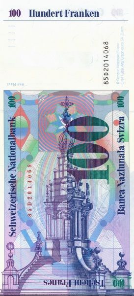 ШВЕЙЦАРИЯ 100 ФРАНКОВ 2