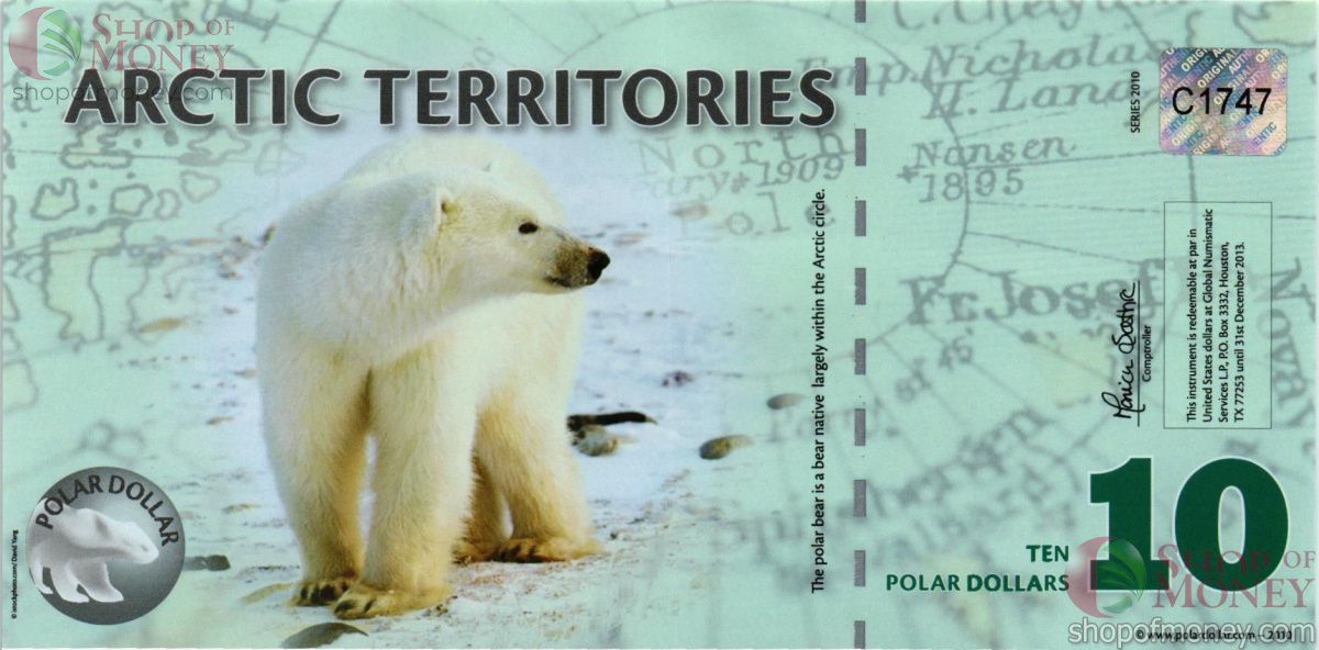 АРКТИЧЕСКИЕ ТЕРРИТОРИИ 10 ДОЛЛАРОВ 1