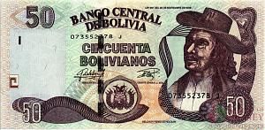 БОЛИВИЯ 50 БОЛИВИАНОС (СЕРИЯ J) 1