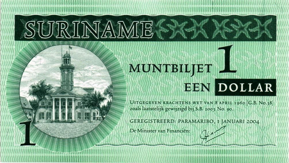 СУРИНАМ 1 ДОЛЛАР 1