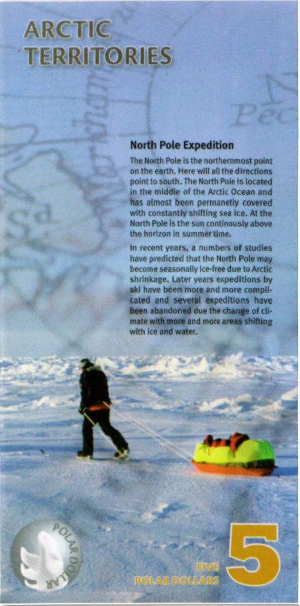 АРКТИЧЕСКИЕ ТЕРРИТОРИИ 5 ДОЛЛАРОВ (ОБРАЗЕЦ) 2