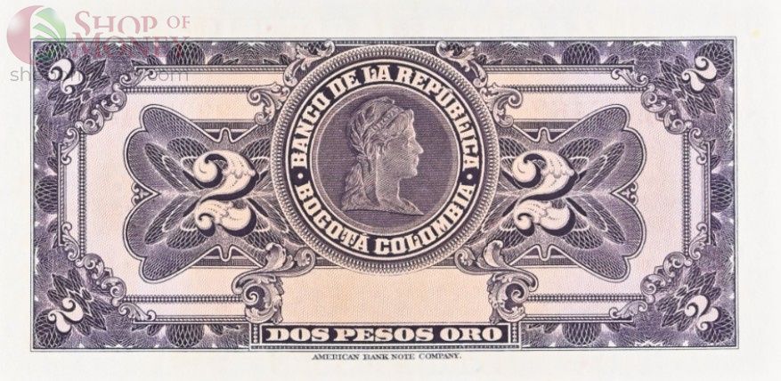 КОЛУМБИЯ 2 ПЕСО (PMG - GRADE 35) 4