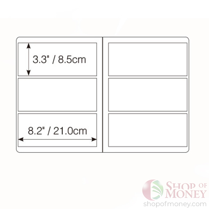 АЛЬБОМ ДЛЯ КОЛЛЕКЦИОНИРОВАНИЯ БАНКНОТ НА 20 ЛИСТОВ С 3 ОТДЕЛЕНИЯМИ 4