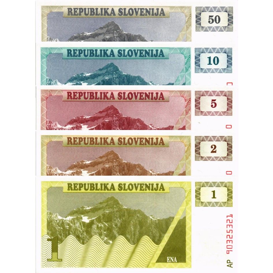 СЛОВЕНИЯ НАБОР 1-2-5-10-50 ТОЛАР 2